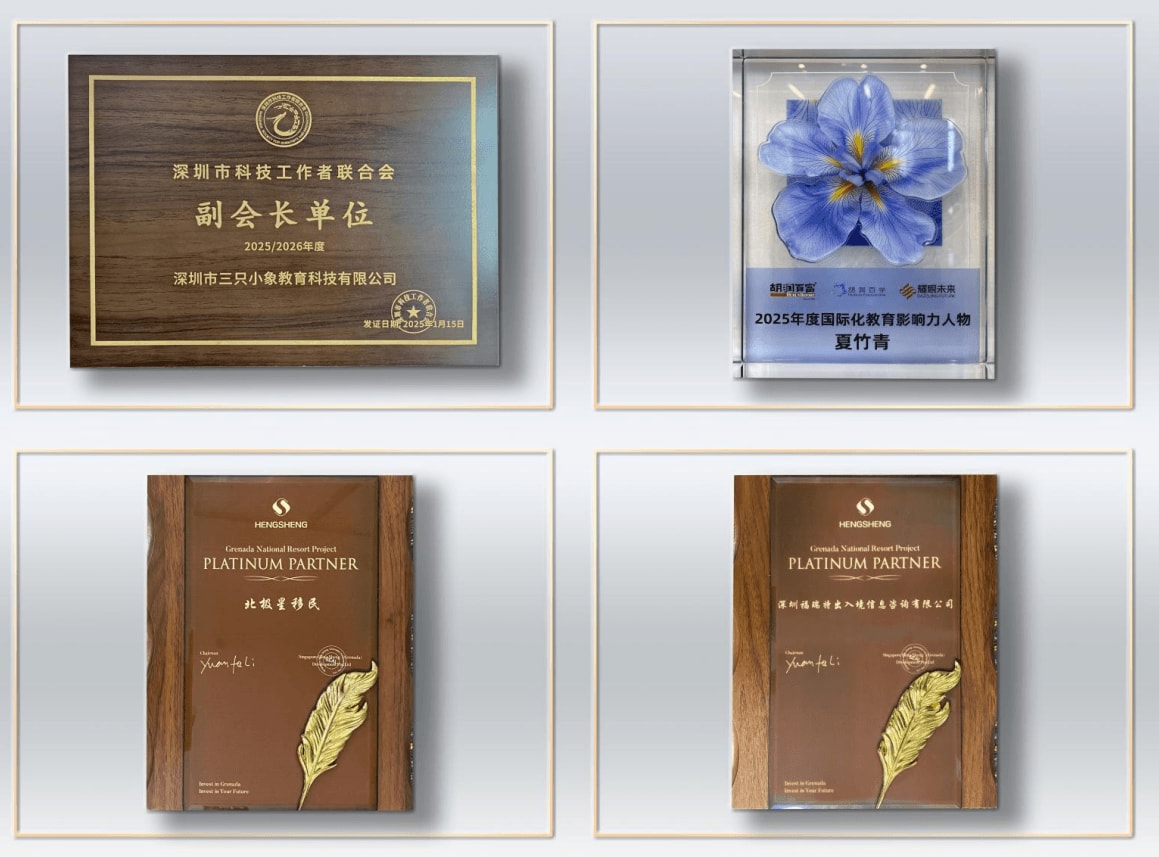北极星移民企业荣誉证书 — 行业标杆品牌