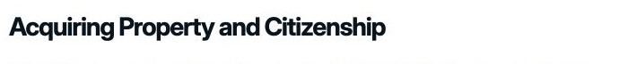 土耳其官方投资办公室Acquiring Property and Citizenship指南标题截图